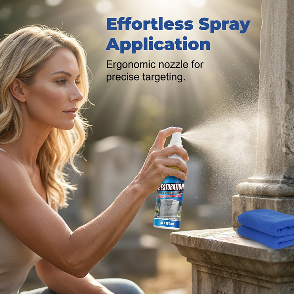 60% off⏰BUY 2 GET 1 FREE!🎁Headstone Cleaning & Restoration Spray – Remove Stains Instantly