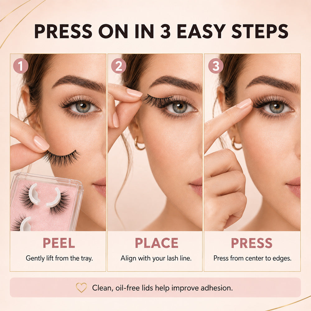 🥳2026 HOT SALE🥳💞50K+ SOLD!👁️✨ 50% OFF! Reusable Self‑Adhesive False Eyelashes – No glue needed, just press & go. Natural curl, reusable & easy to remove. A beauty game‑changer! 💕🌸