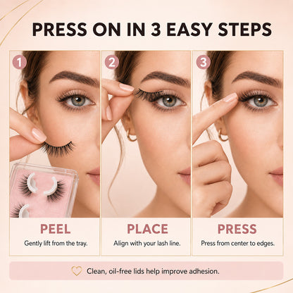 🥳2026 HOT SALE🥳💞50K+ SOLD!👁️✨ 50% OFF! Reusable Self‑Adhesive False Eyelashes – No glue needed, just press & go. Natural curl, reusable & easy to remove. A beauty game‑changer! 💕🌸
