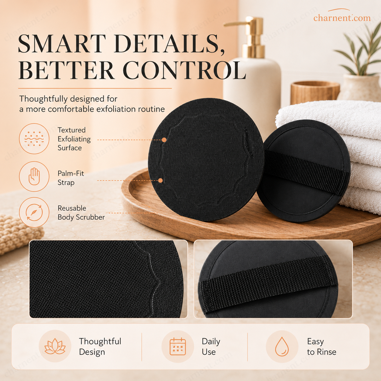 🚿 Exfoliating Scrub Bath Pads🧖‍♀️ Gently exfoliate, unclog pores, reveal brighter skin. Durable rubber, easy to rinse. ✨🛀