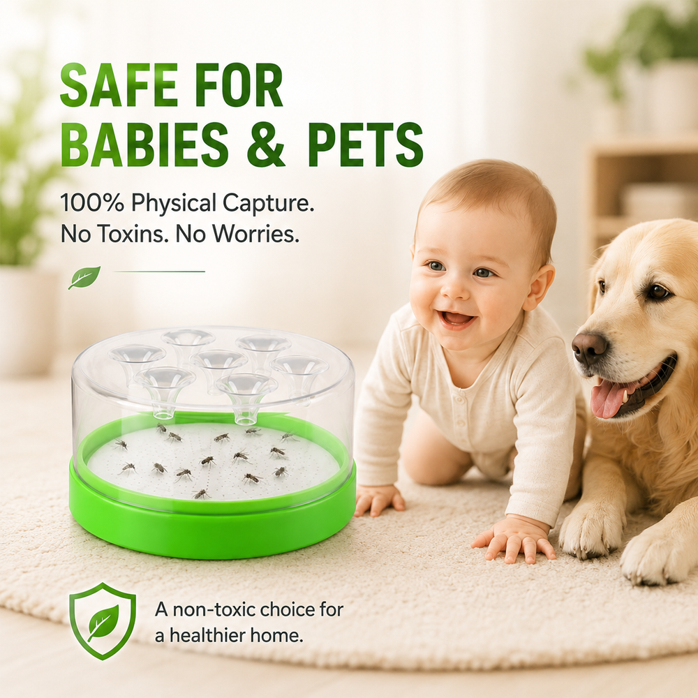 🪰 Reusable Non-Electric Fly & Mosquito Trap – Safe, Durable🏡