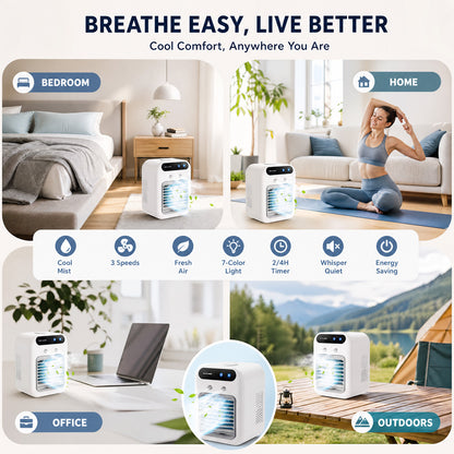 🌬️Portable 3-in-1 Quiet Fan Air Conditioner ✅ Factory Direct Sales⌛Limited Quantity💥Best Price