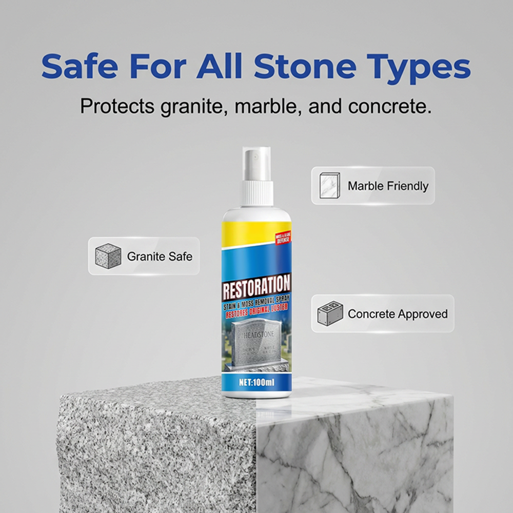 60% off⏰BUY 2 GET 1 FREE!🎁Headstone Cleaning & Restoration Spray – Remove Stains Instantly