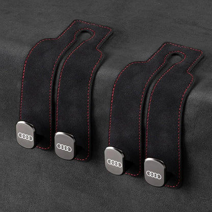 📢50% OFF🚗 Eptchn Car Headrest Hooks 👜| Universal, Heavy-Duty, Leather Wrapped, 2-Pack