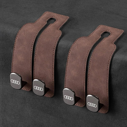 📢50% OFF🚗 Eptchn Car Headrest Hooks 👜| Universal, Heavy-Duty, Leather Wrapped, 2-Pack