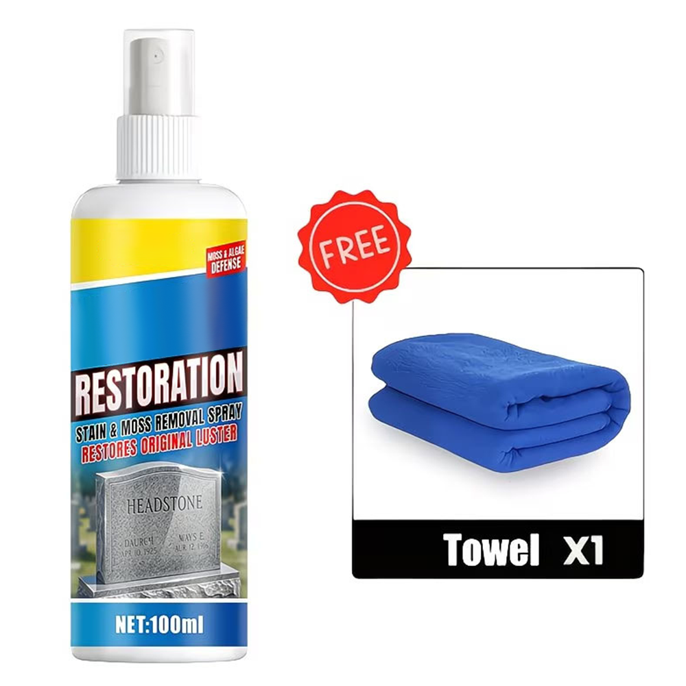 ⏰BUY 2 GET 1 FREE!🎁Headstone Cleaning & Restoration Spray – Remove Stains Instantly
