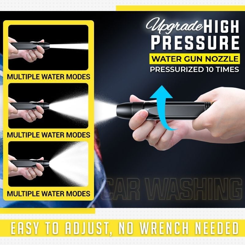 🔥 High Pressure Water Nozzle 💧✨Multi-Purpose for Car, Garden & Household Cleaning