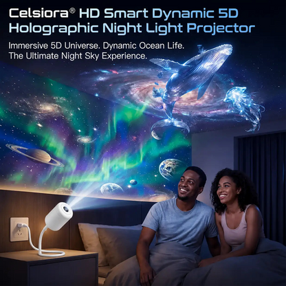 Celsiora® Night Light Projector - Smart Holographic Star Projector