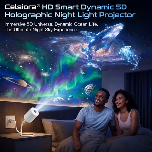 Celsiora® Night Light Projector - Smart Holographic Star Projector