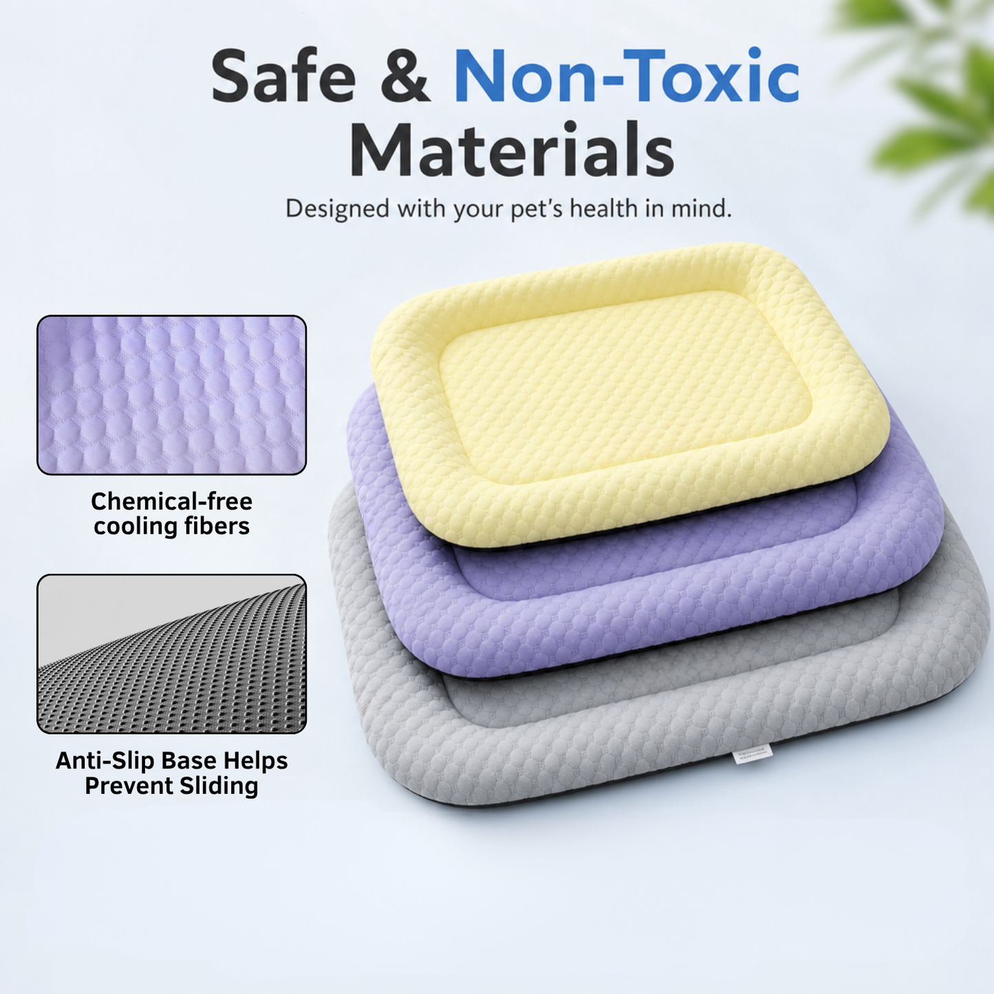 ❄️Pet Cooling Mat for Dogs & Cats 🐾  Naturally Cool Ice-Silk Pad • Breathable, Washable & Soft