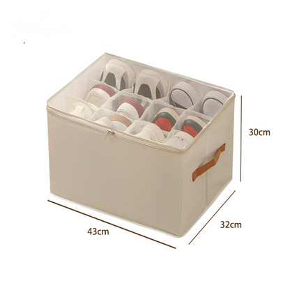 ⏰🔥LIMITED TIME 49% OFF! 👟 Fabric Shoe Organizer Storage Box – Foldable, Large Capacity, Dustproof & Breathable for Closet & Bedroom 🧺✨