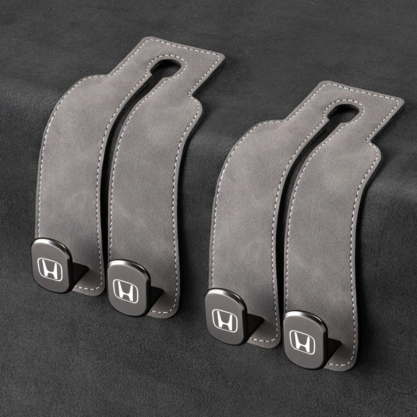 📢50% OFF🚗 Eptchn Car Headrest Hooks 👜| Universal, Heavy-Duty, Leather Wrapped, 2-Pack