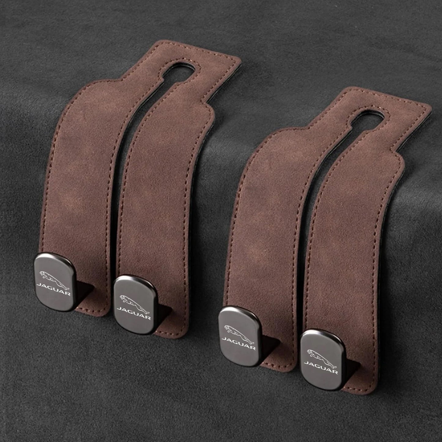 📢50% OFF🚗 Eptchn Car Headrest Hooks 👜| Universal, Heavy-Duty, Leather Wrapped, 2-Pack