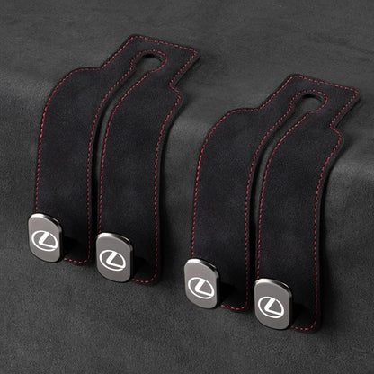 📢50% OFF🚗 Eptchn Car Headrest Hooks 👜| Universal, Heavy-Duty, Leather Wrapped, 2-Pack