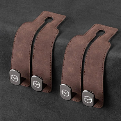📢50% OFF🚗 Eptchn Car Headrest Hooks 👜| Universal, Heavy-Duty, Leather Wrapped, 2-Pack