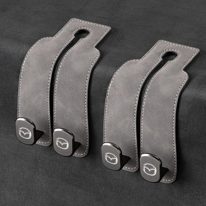 📢50% OFF🚗 Eptchn Car Headrest Hooks 👜| Universal, Heavy-Duty, Leather Wrapped, 2-Pack