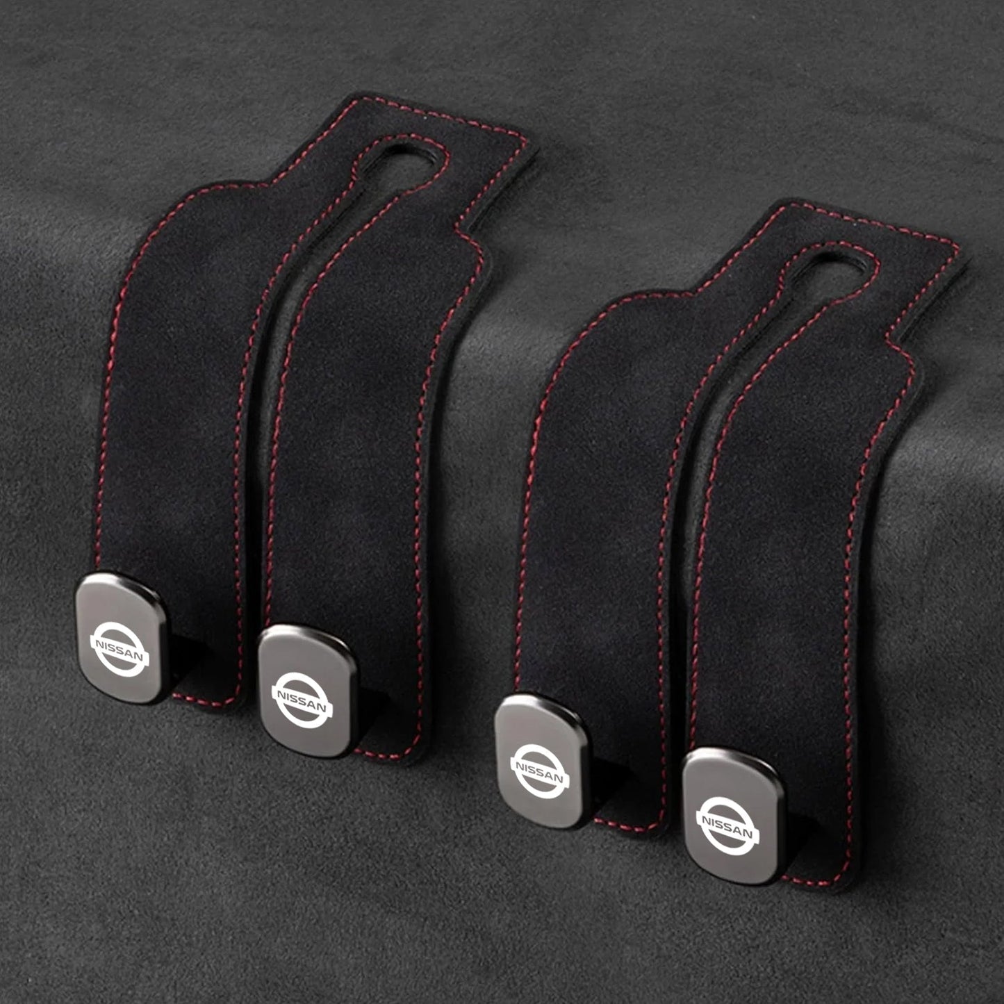 📢50% OFF🚗 Eptchn Car Headrest Hooks 👜| Universal, Heavy-Duty, Leather Wrapped, 2-Pack