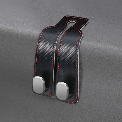 📢50% OFF🚗 Eptchn Car Headrest Hooks 👜| Universal, Heavy-Duty, Leather Wrapped, 2-Pack