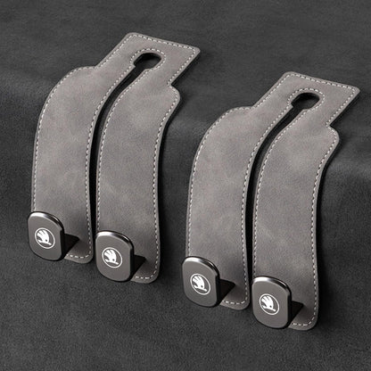 📢50% OFF🚗 Eptchn Car Headrest Hooks 👜| Universal, Heavy-Duty, Leather Wrapped, 2-Pack