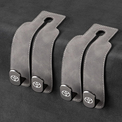 📢50% OFF🚗 Eptchn Car Headrest Hooks 👜| Universal, Heavy-Duty, Leather Wrapped, 2-Pack