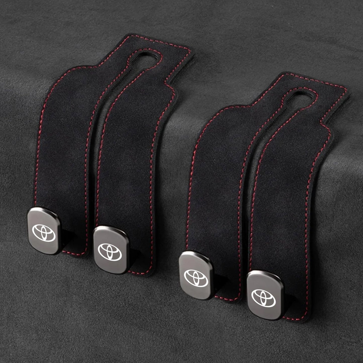 📢50% OFF🚗 Eptchn Car Headrest Hooks 👜| Universal, Heavy-Duty, Leather Wrapped, 2-Pack