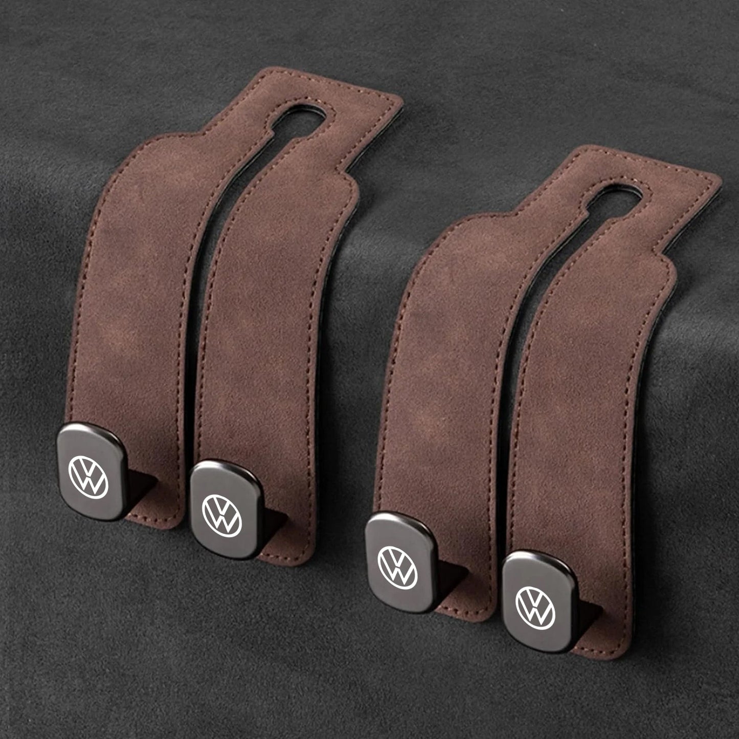 📢50% OFF🚗 Eptchn Car Headrest Hooks 👜| Universal, Heavy-Duty, Leather Wrapped, 2-Pack