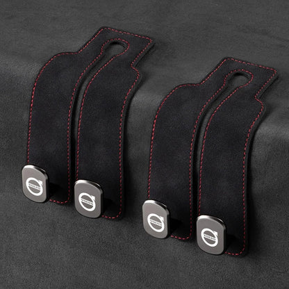 📢50% OFF🚗 Eptchn Car Headrest Hooks 👜| Universal, Heavy-Duty, Leather Wrapped, 2-Pack
