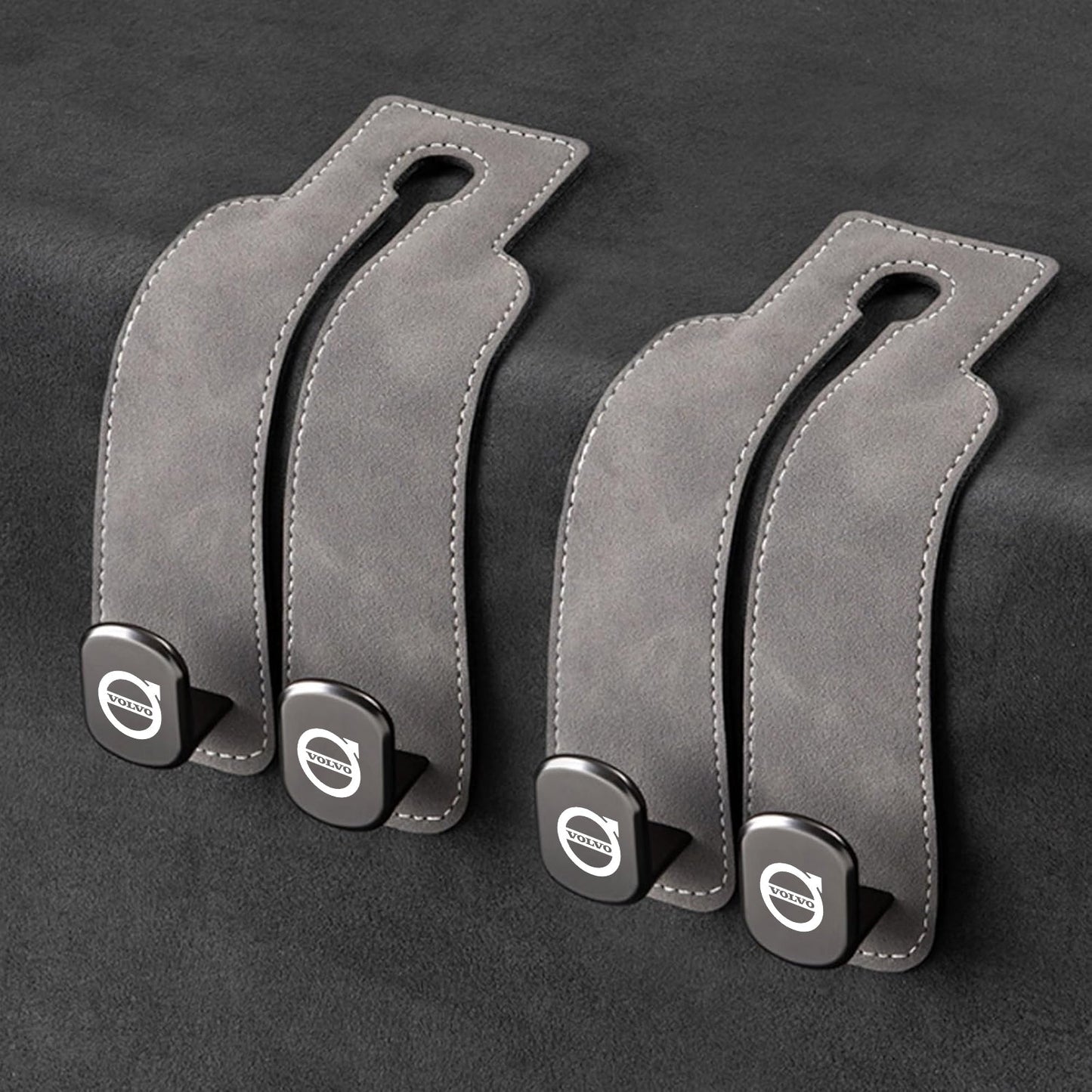 📢50% OFF🚗 Eptchn Car Headrest Hooks 👜| Universal, Heavy-Duty, Leather Wrapped, 2-Pack
