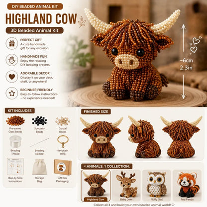 🔥Hot Sale - 50% OFF🔥🏆Limited Time Sale 49% OFF🧵✨Petite 3D Beaded Animal Craft Kit