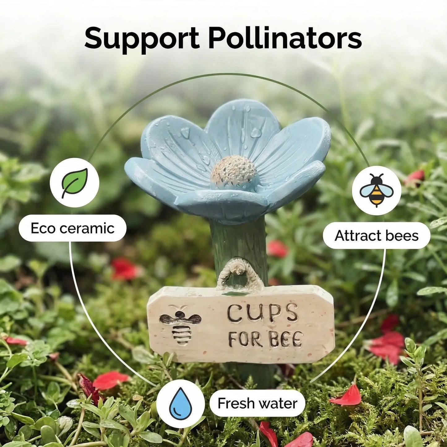 ⏳Limited-time 50% off🐝Flower-Shaped Bee Watering Station💧