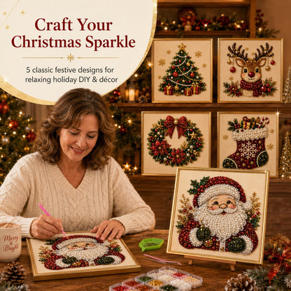 upsell 🎨💎Zero-Skill Needed | 3D DIY Christmas Pearl Art Kit