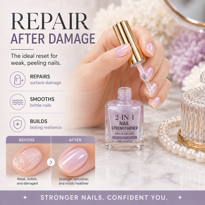 💅 40% OFF !! ⏰ Lilac Glossy Nail Strengthener – Strengthen Weak Nails & Restore Natural Shine
