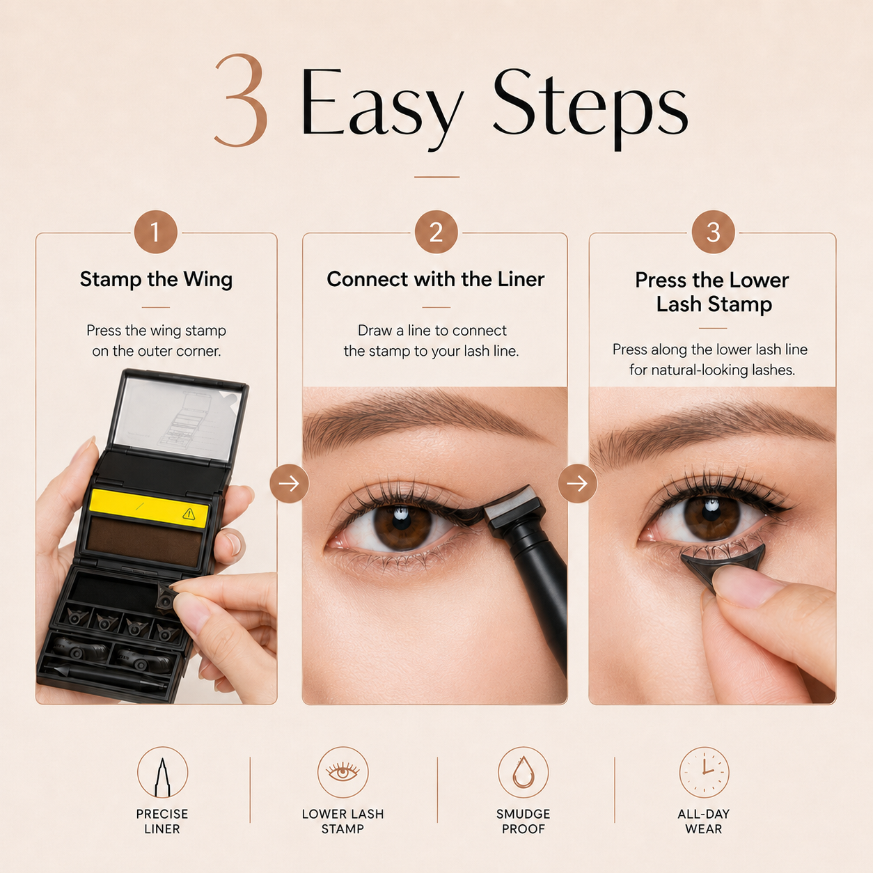 🔥2026 New Arrival🔥3-in-1 Eyeliner and Lower Lash Stamp Kit