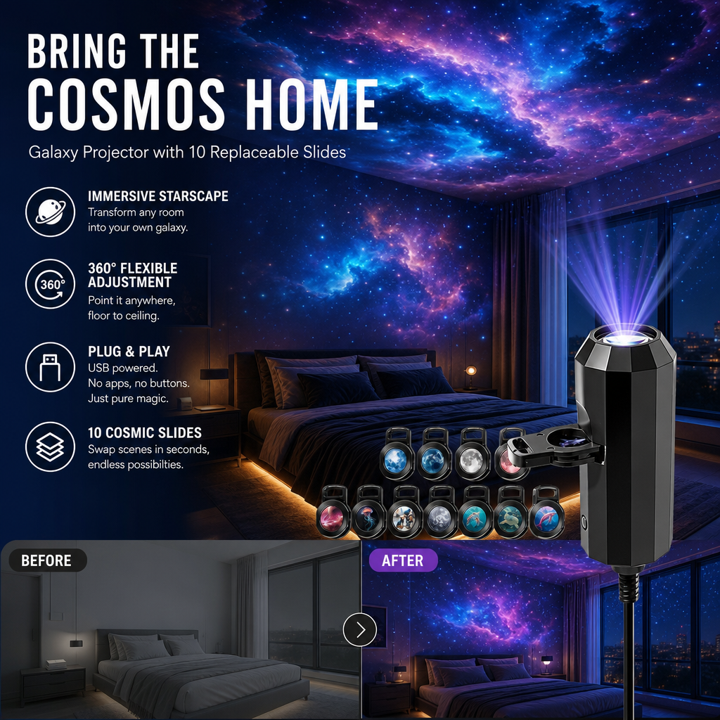 Next-Gen Smart Projection HD Smart Dynamic 5D Holographic Night Light Projector🥳50,000+ Happy Users