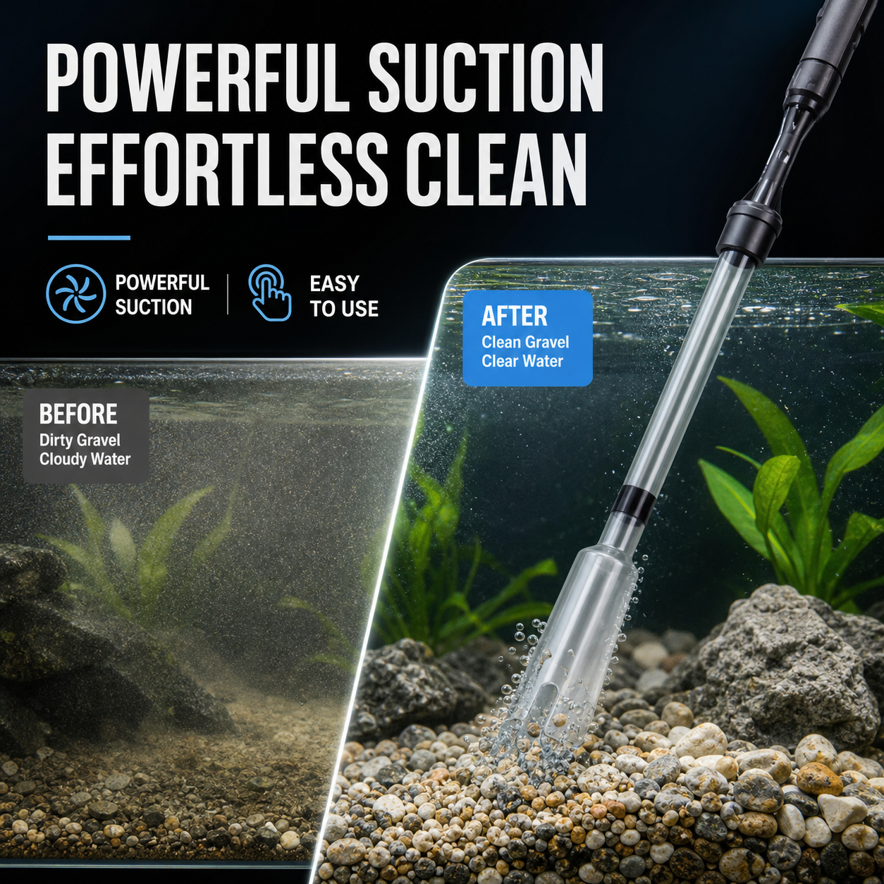 🐠LAST DAY SALE 50% OFF⚡50K+ SOLD 🐟Electric Aquarium Gravel Cleaner—battery-operated, adjustable length, and easy to use—suitable for all aquariums 🧹🐟