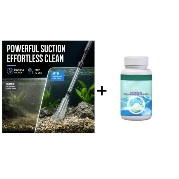 🐠LAST DAY SALE 50% OFF⚡50K+ SOLD 🐟Electric Aquarium Gravel Cleaner—battery-operated, adjustable length, and easy to use—suitable for all aquariums 🧹🐟