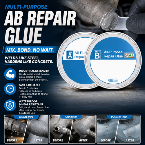 🔥 Limited-time Offer: 40% OFF | AB Super Glue: Brings broken items back to life – strong yet flexible, won’t crack!