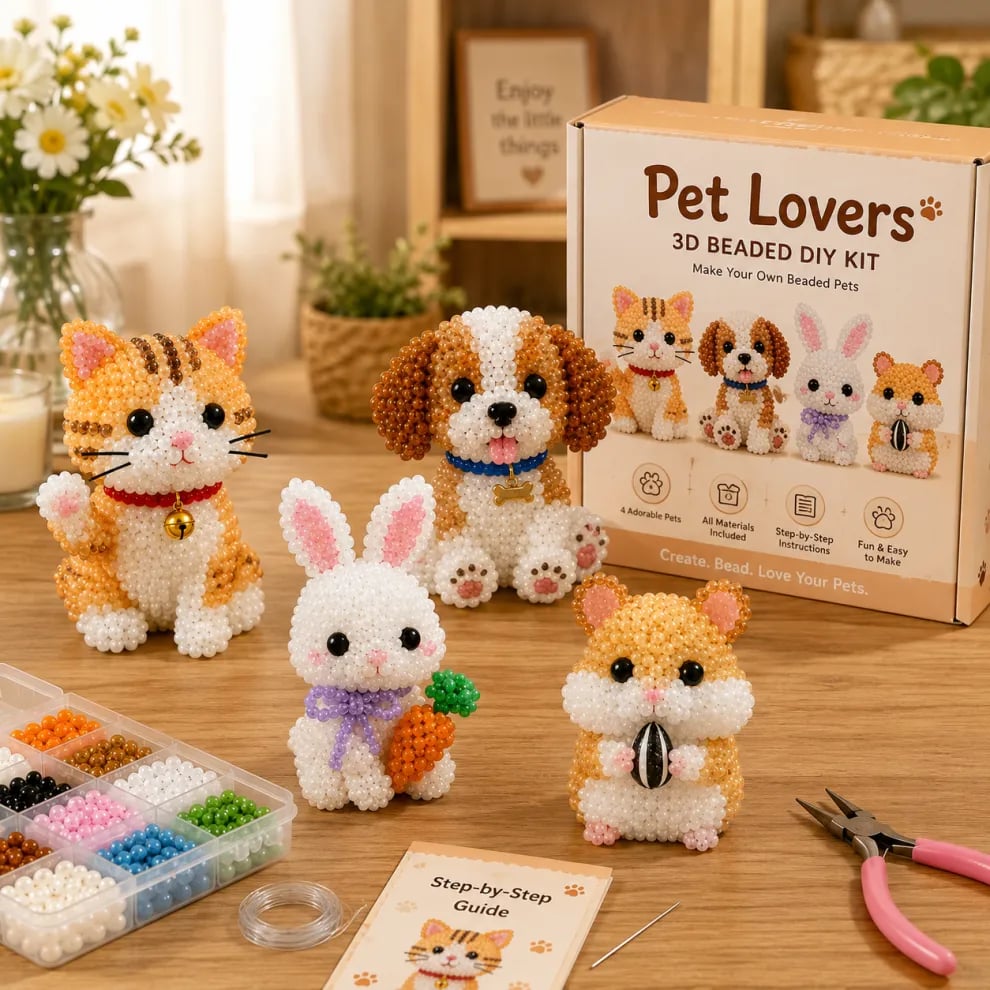 🔥Hot Sale - 50% OFF🔥🏆Limited Time Sale 49% OFF🧵✨Petite 3D Beaded Animal Craft Kit