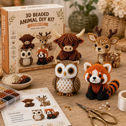 🔥Hot Sale - 50% OFF🔥🏆Limited Time Sale 49% OFF🧵✨Petite 3D Beaded Animal Craft Kit