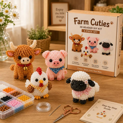 🔥Hot Sale - 50% OFF🔥🏆Limited Time Sale 49% OFF🧵✨Petite 3D Beaded Animal Craft Kit