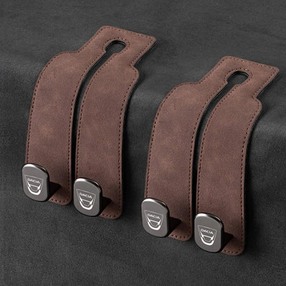 📢50% OFF🚗 Eptchn Car Headrest Hooks 👜| Universal, Heavy-Duty, Leather Wrapped, 2-Pack