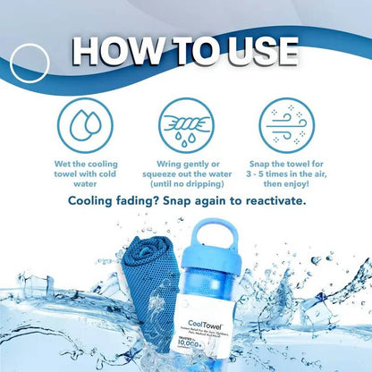 🎁Last Day Buy 1 Get 1 Free 🔥BQODQO® Cold Sweat Towel You Can Use Anywhere, Anytime! Reusable Soft Absorbent Cooling Portable