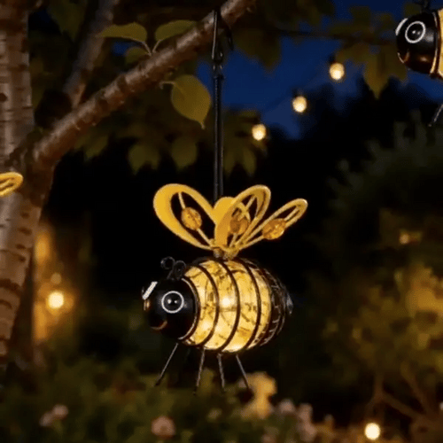 upsell 🐝Outdoor Hanging Solar Bee Light - Perfect Gift For Plant Lovers Moms Or Literally Anyone Who Smiles❤️