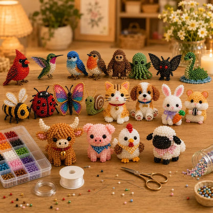 🔥Hot Sale - 50% OFF🔥🏆Limited Time Sale 49% OFF🧵✨Petite 3D Beaded Animal Craft Kit