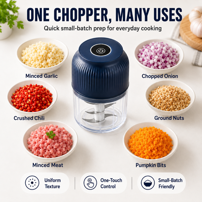 ✨ 50% OFF NOW! 6-Blade Electric Food Chopper｜Chops Vegetables, Onions, Herbs, Nuts & Meat｜Cordless, One-Touch & Easy to Clean