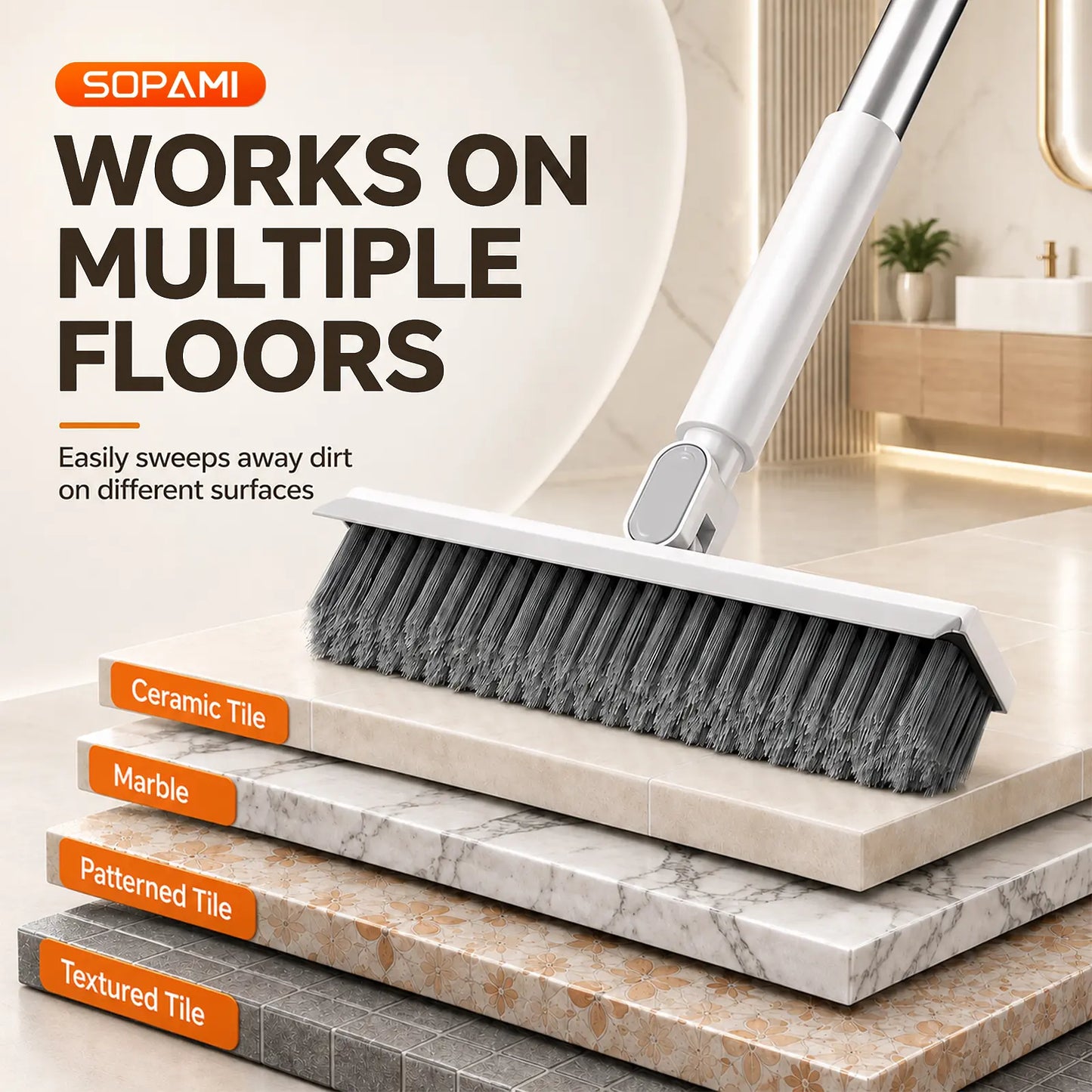 180° Rotating Gap Cleaning Tool -Extendable Adjustable No-Touch Cleaner forWindows, Sliding Doors, Narrow Spaces, HomeDeep Cleaning