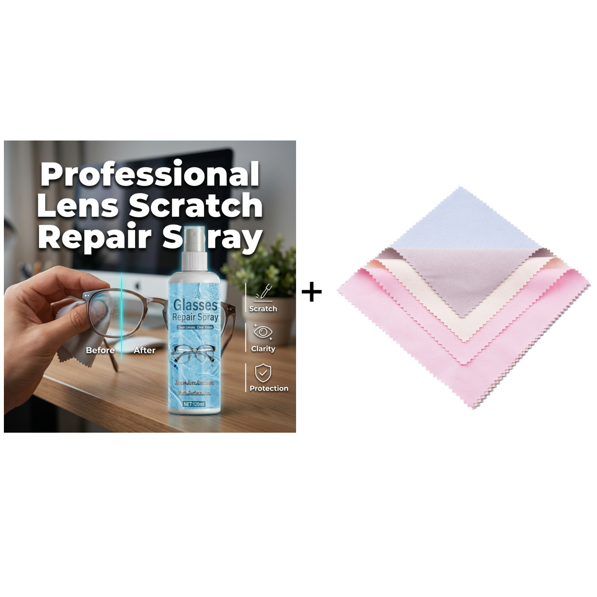 ⏰ Hot Sale🔥💥LAST DAY SALE 50%OFF💥 Lens Scratch Repair Spray 👓✨ – Micro-Scratch Remover, Streak-Free, Safe on Coatings