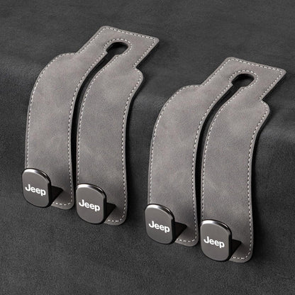 📢50% OFF🚗 Eptchn Car Headrest Hooks 👜| Universal, Heavy-Duty, Leather Wrapped, 2-Pack