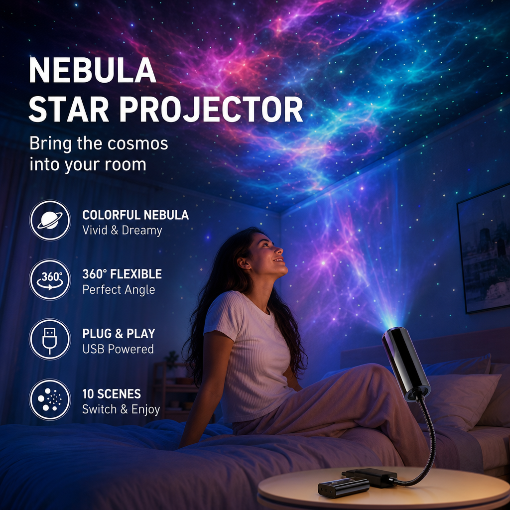 Next-Gen Smart Projection HD Smart Dynamic 5D Holographic Night Light Projector🥳50,000+ Happy Users