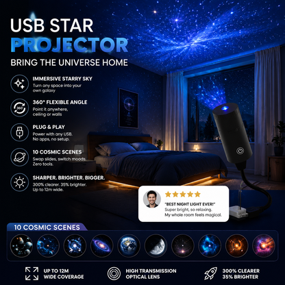 Next-Gen Smart Projection HD Smart Dynamic 5D Holographic Night Light Projector🥳50,000+ Happy Users